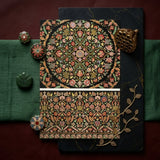Indian Embroidery - Matthew Digby Wyatt Art Print / Canvas Ornate Black Invitation Card Adorned Intricate Multicolored Floral,