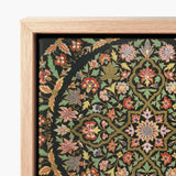 Framed Piece Ornate Floral Embroidery Intricate Patterns Red Matthew Digby Wyatt, 19th-century Indian, Art