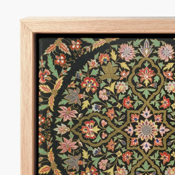 Framed Piece Ornate Floral Embroidery Intricate Patterns Red Matthew Digby Wyatt, 19th-century Indian, Art
