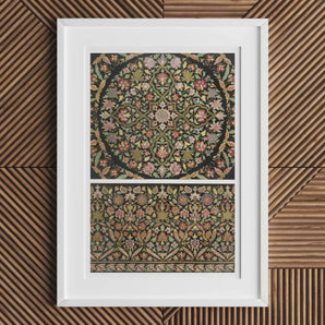 Indian Embroidery - Matthew Digby Wyatt Art Print, Framed Artwork Intricate Floral Botanical Patterns Vintage Art