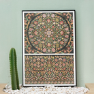 Indian Embroidery Matthew Digby Wyatt Art Print, Framed Artwork Two Ornate Floral Geometric Patterns Muted