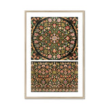 Indian Embroidery - Matthew Digby Wyatt Art Print, Ornate Floral Pattern Artwork Symmetrical Designs Green Gold