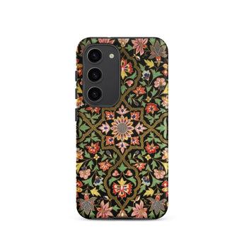 Indian Embroidery - Matthew Digby Wyatt Phone Case Samsung Galaxy S23 / Matte Black Phone Case Adorned Vibrant Intricate Floral Botanical