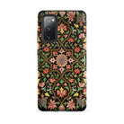 Indian Embroidery Matthew Digby Wyatt Samsung Case, Galaxy S20 Fe / Matte, Smartphone Case Black Background Colorful Intricate Floral Vine