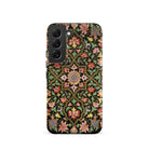 Indian Embroidery Matthew Digby Wyatt Samsung Case, Galaxy S22 / Matte, Smartphone Case Intricate Floral Leaf Pattern Dark Background
