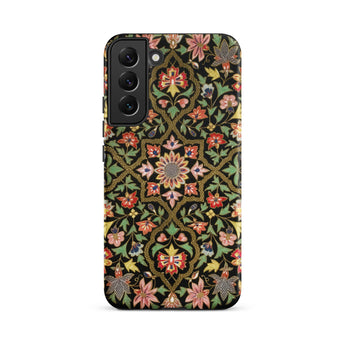 Indian Embroidery - Matthew Digby Wyatt Samsung Case, Galaxy S22 Plus / Matte, Black Smartphone Case Colorful Floral Leaf Pattern