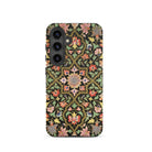Indian Embroidery Matthew Digby Wyatt Samsung Case, Galaxy S24 / Matte, Smartphone Case Intricate Floral Leaf Pattern Dark Background