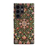 Indian Embroidery - Matthew Digby Wyatt Samsung Case, Galaxy S24 Ultra / Matte, Smartphone Black Case Colorful Floral Vine Pattern