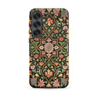 Indian Embroidery Matthew Digby Wyatt Samsung Case, Galaxy S25 Plus / Matte, Smartphone Case Multi Colored Floral Leaf Pattern Black