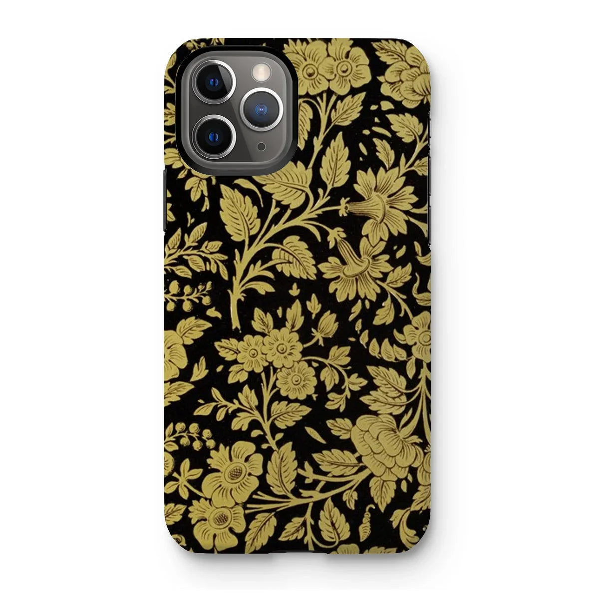Indian Lacquerwork - Matthew Digby Wyatt Iphone Case, 11 Pro / Matte, Floral Patterned Iphone Case Gold Designs Black Background