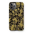 Indian Lacquerwork - Matthew Digby Wyatt Iphone Case, 11 Pro / Matte, Floral Patterned Iphone Case Gold Designs Black Background