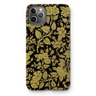 Indian Lacquerwork - Matthew Digby Wyatt Iphone Case, 11 Pro Max / Matte, Iphone Case Ornate Gold Floral Pattern Black Background
