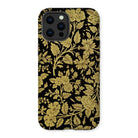 Indian Lacquerwork - Matthew Digby Wyatt Iphone Case, 12 Pro Max / Matte, Decorative Iphone Case Gold Floral Pattern Black Background