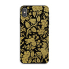 Indian Lacquerwork Matthew Digby Wyatt Iphone Case, Xs Max / Matte, Floral Patterned Phone Case Gold Designs Black Background