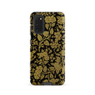 Indian Lacquerwork Matthew Digby Wyatt Samsung Case, Galaxy S20 / Matte, Black Smartphone Case Gold Floral Bird Pattern