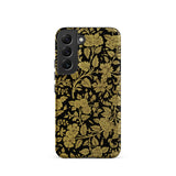 Indian Lacquerwork - Matthew Digby Wyatt Samsung Case, Galaxy S22 / Matte, Black Phone Case Gold Floral Pattern