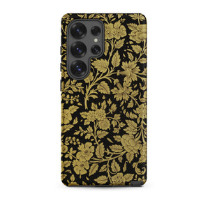 Indian Lacquerwork - Matthew Digby Wyatt Samsung Case, Galaxy S25 Ultra / Matte, Black Phone Case Gold Floral Pattern