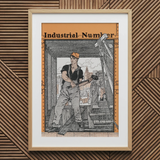 Industrial Number - Edward Penfield Art Print / Canvas, 20x30’’ / 51x76cm / Natural Frame / Matboard, Posters Prints & Visual Artwork, Toby