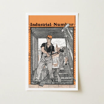 Industrial Number - Edward Penfield Art Print / Canvas, Penfield’s, Steel-rivet Border Prints