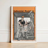 Framed Poster Black-and-orange Illustration Industrial Worker Number, Edward Penfield’s, Penfield Art, Print, Steel-rivet Border