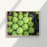 Framed Photograph Close-up Fresh Vibrant Green Lotus Seed Emerald, Verdant Vortex, Bud