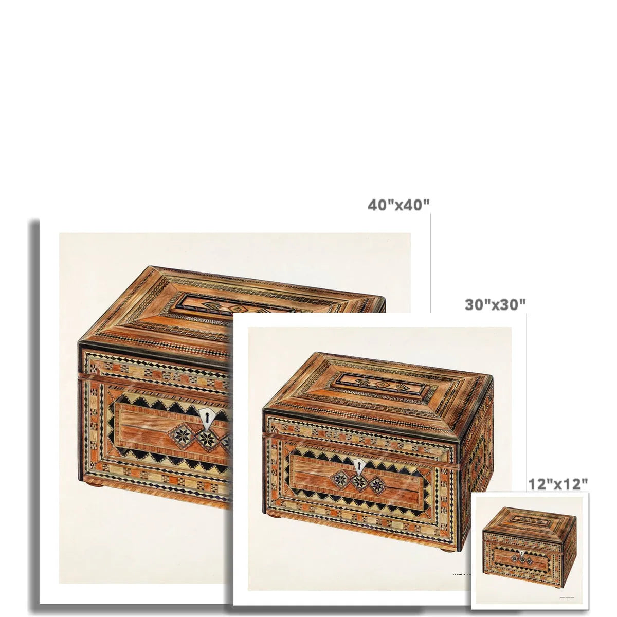 Inlaid Sewing Box By Francis Law Durand Fine Art Print - Posters Prints & Visual Artwork - Aesthetic Art