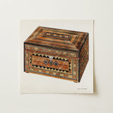 Inlaid Sewing Box - Francis Law Durand Folk Art Print / Canvas, 12x12’’ / 31x31cm / Unframed / no Border, Posters Prints & Visual Artwork,
