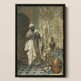 Inspection - Ludwig Deutsch Orientalism Art Print / Canvas Black-framed Art Print Man Traditional Attire Ornate Object Ludwig Deutsch,