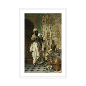Inspection - Ludwig Deutsch Orientalism Art Print, Richly Dressed Figure Traditional North African Middle Eastern