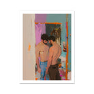 Interlude Sleazy Gay Motel Hookup Art Print, 18x24’’ / 46x61cm / Unframed, Impressionistic Painting Two Men