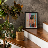 Interlude - Sleazy Gay Motel Hookup Art Print, Framed Painting Two Men