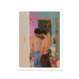 Interlude - Sleazy Gay Motel Hookup Art Print, Impressionistic Painting Two Men