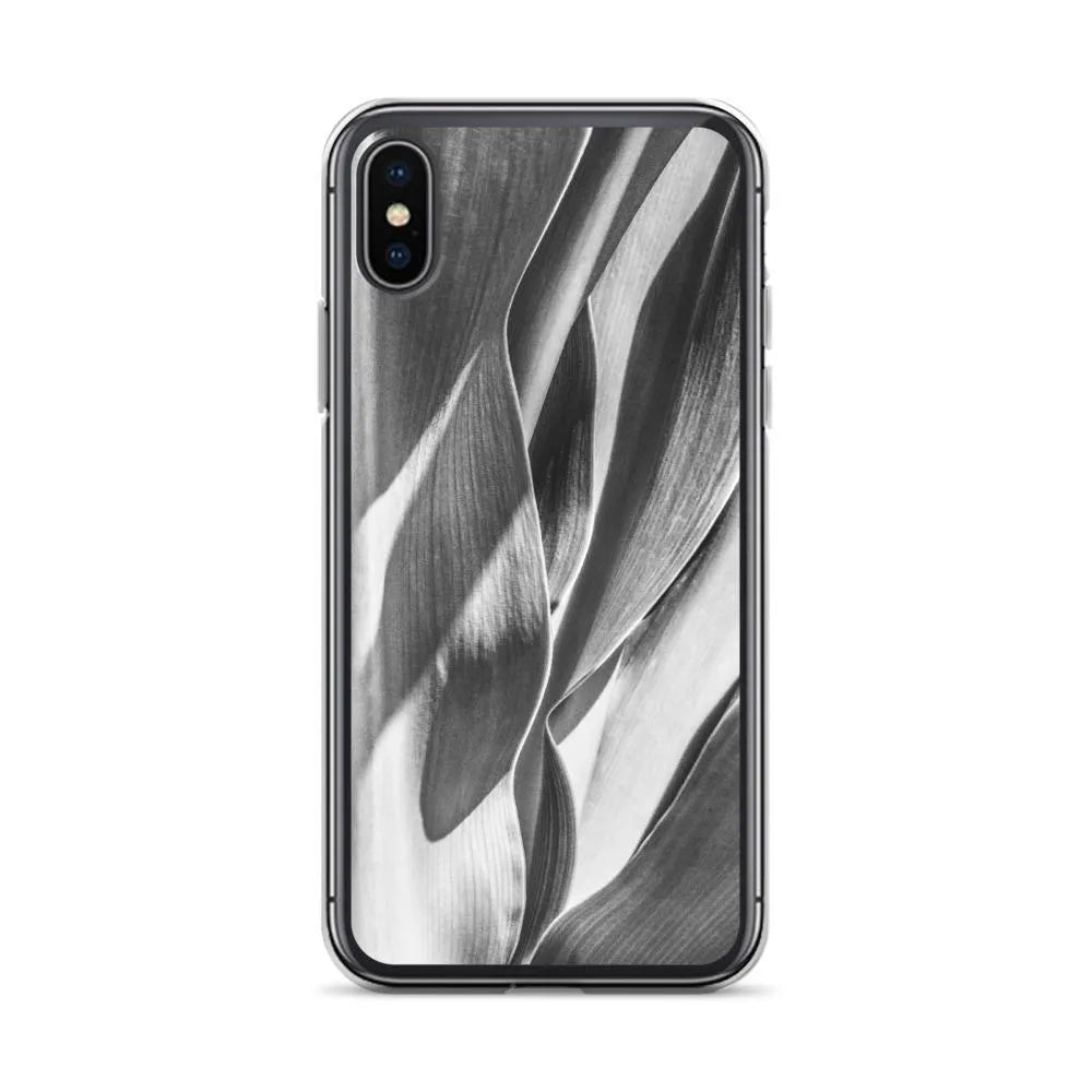 Into The Wild Botanical Art Iphone Case - Black And White - Iphone X/xs - Mobile Phone Cases - Aesthetic Art