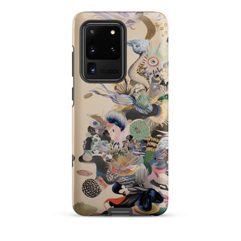 Into the Wild - Dreamy Botanical Art Phone Case Samsung Galaxy S20 Ultra / Matte Beige Phone Case Vibrant Surreal Collage Marine Life