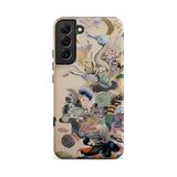 Into the Wild - Dreamy Botanical Art Phone Case Samsung Galaxy S22 Plus / Matte Beige Phone Case Vibrant Surreal Illustration Sea Creatures