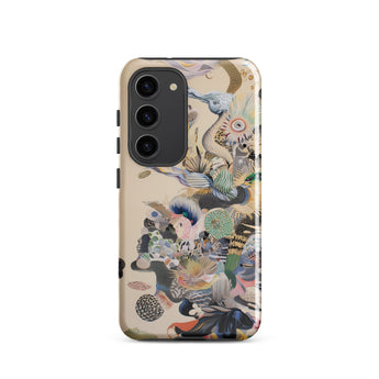 Into the Wild - Dreamy Botanical Art Phone Case Samsung Galaxy S23 / Gloss Beige Vibrant Surreal Illustration Marine Life, Psychedelic