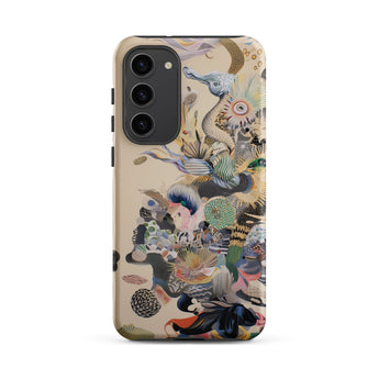 Into the Wild - Dreamy Botanical Art Phone Case Samsung Galaxy S23 Plus / Matte Beige Phone Case Vibrant Surreal Illustration Marine Life
