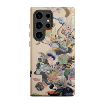 Into the Wild - Dreamy Botanical Art Phone Case Samsung Galaxy S24 Ultra / Matte Beige Phone Case Vibrant Surreal Illustration Sea