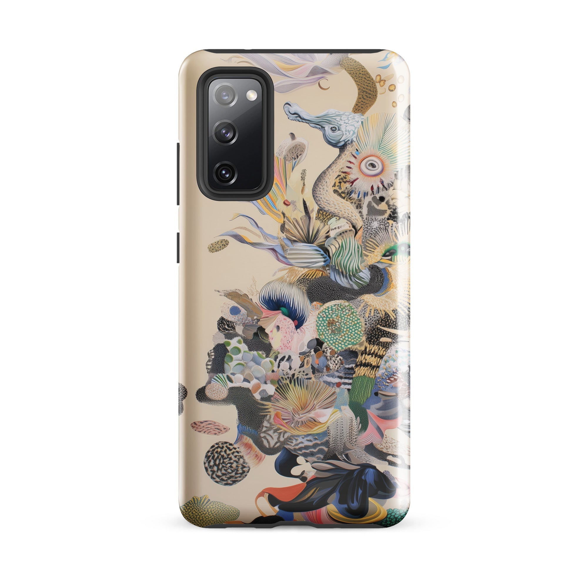Into the Wild Dreamy Botanical Art Samsung Case, Galaxy S20 Fe / Gloss, Beige Smartphone Case Abstract Colorful Intricate Pattern