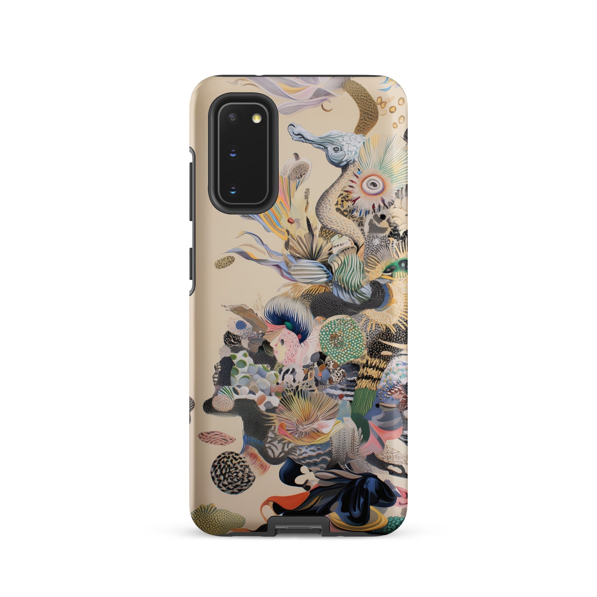 Into the Wild Dreamy Botanical Art Samsung Case, Galaxy S20 / Matte, Smartphone Beige Case Abstract Colorful Intricate Design
