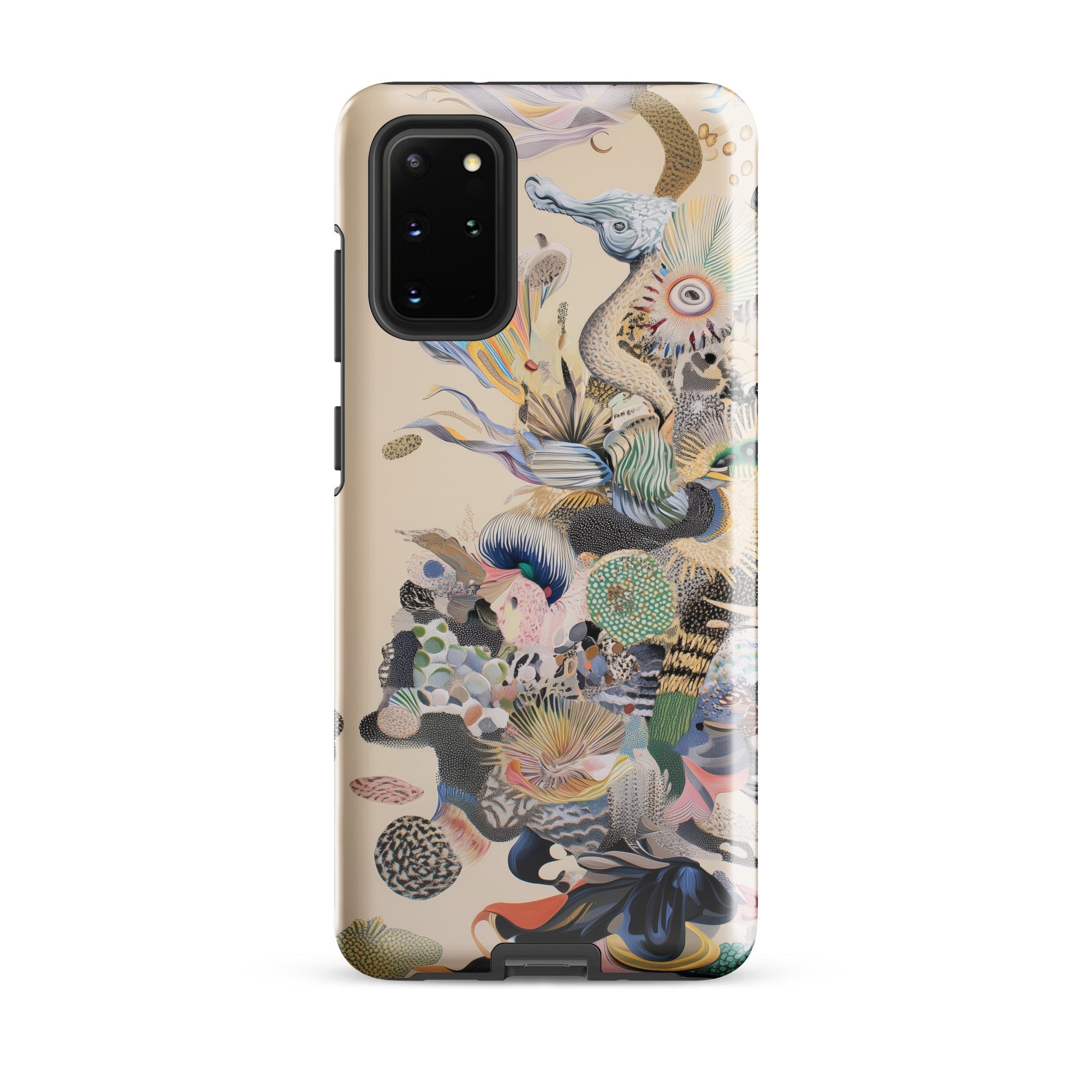 Into the Wild Dreamy Botanical Art Samsung Case, Galaxy S20 Plus / Gloss, Smartphone Case Abstract Colorful Pattern Elephant Like Creature