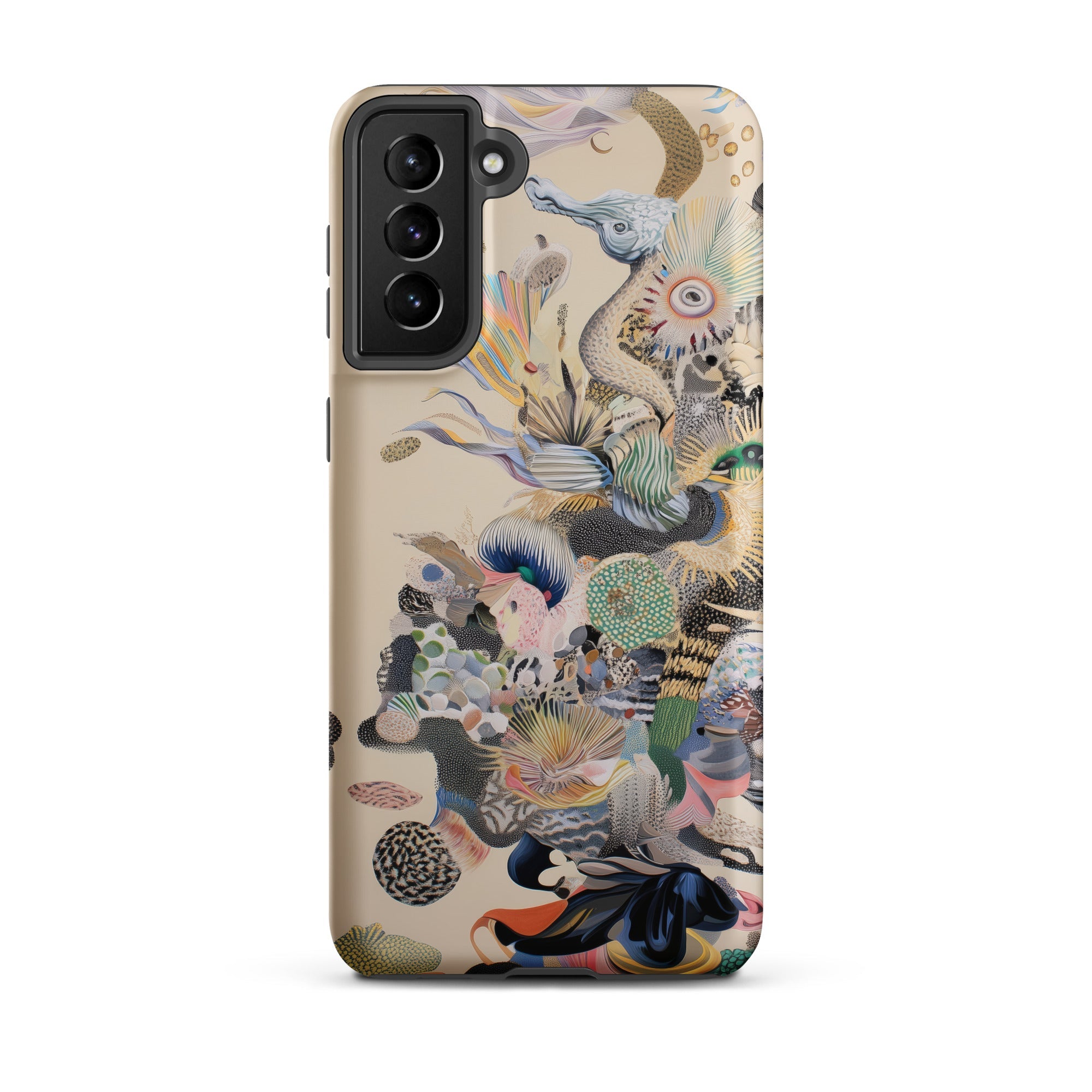 Into the Wild Dreamy Botanical Art Samsung Case, Galaxy S21 Plus / Matte, Light Colored Smartphone Case Intricate Colorful Abstract Design