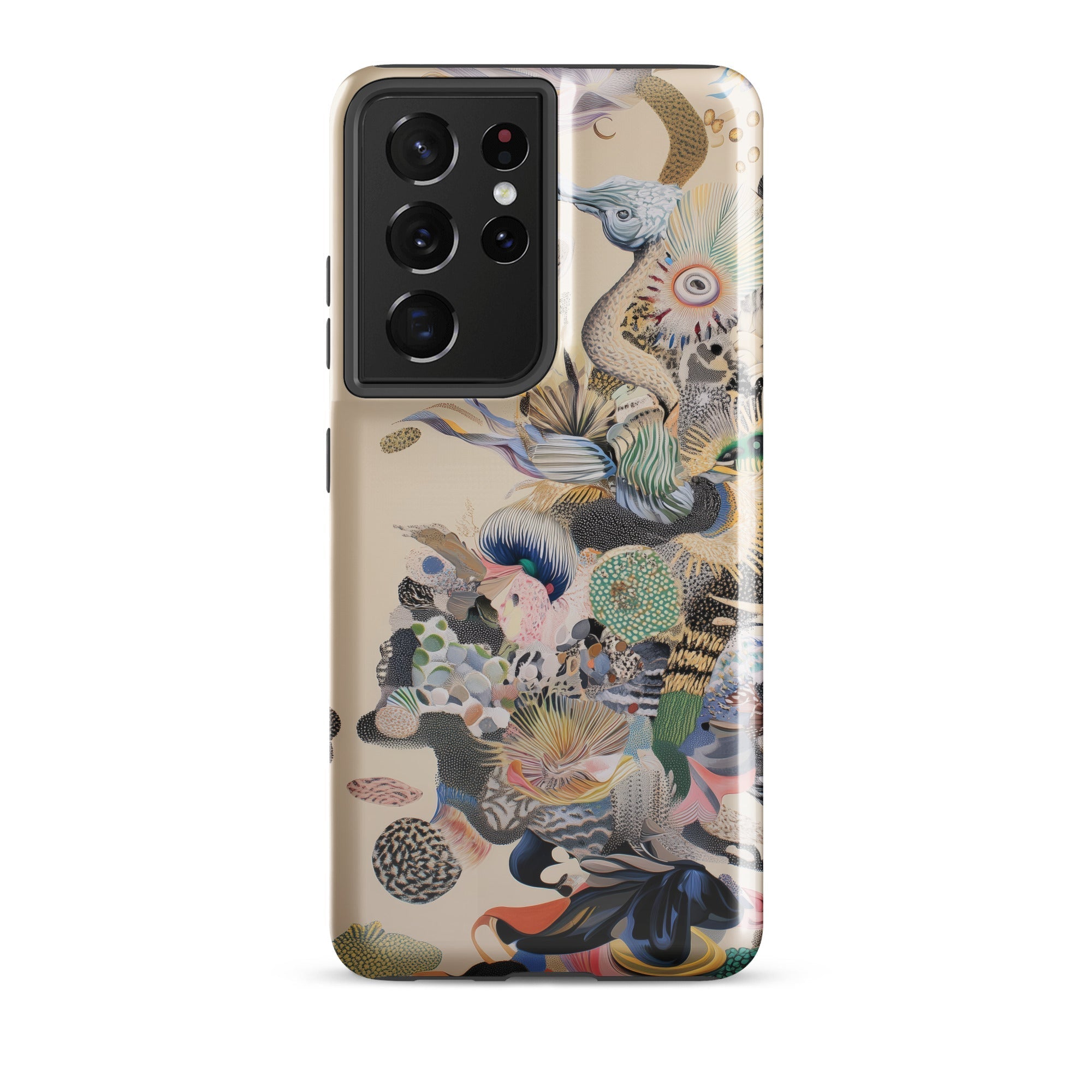 Into the Wild Dreamy Botanical Art Samsung Case, Galaxy S21 Ultra / Gloss, Smartphone Case Colorful Intricate Abstract Design Textures