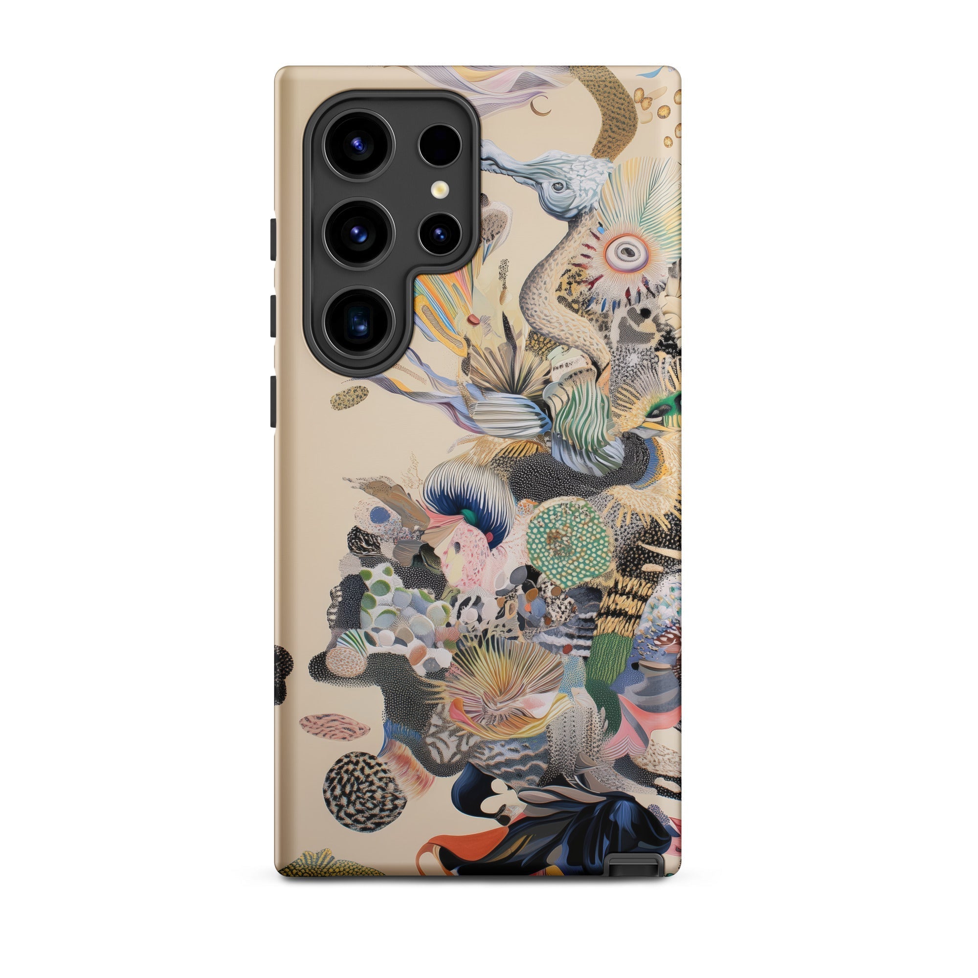 Into the Wild Dreamy Botanical Art Samsung Case, Galaxy S24 Ultra / Matte, Beige Samsung Phone Case Abstract Colorful Intricate Design