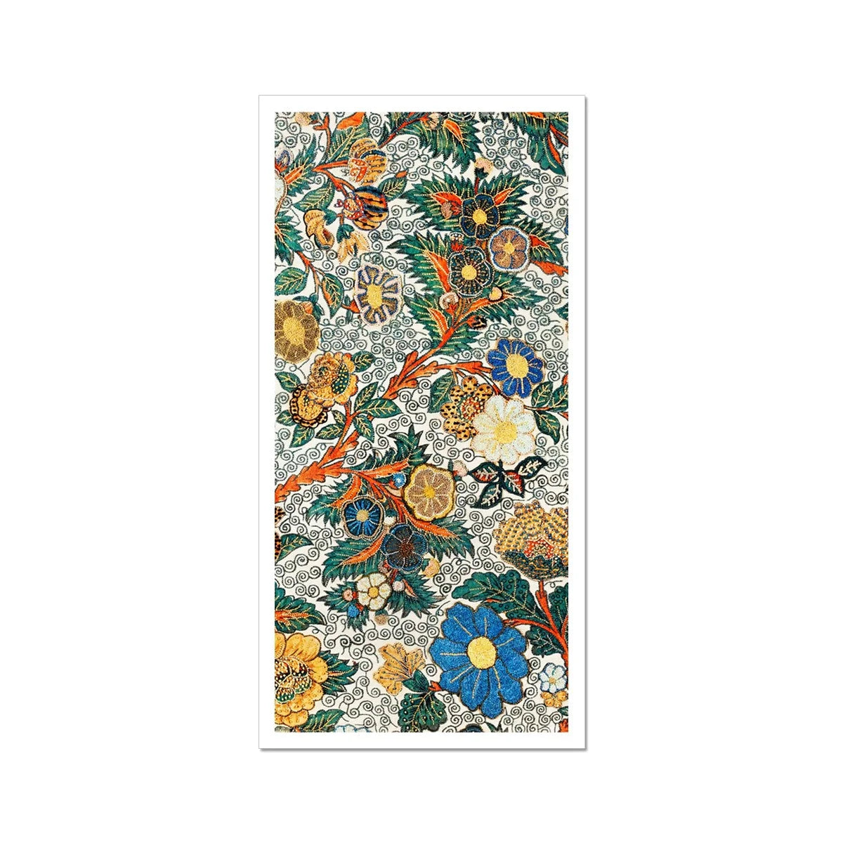 Blossomewhere - Antique Japanese Tapestry Art Print 10’’x20’’ Posters Prints & Visual Artwork