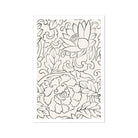 Black & White Floral Woodblock Print - Taguchi Tomoki Art 24’’x36’’ Posters Prints Visual Artwork