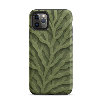 Coque Iphone Motif Feuille Verte Intriquée, 11 Pro Max / Mat, Coques de Téléphone Portable, Toby Leon