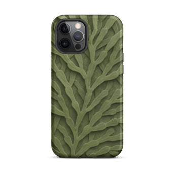 Coque Iphone Motif Feuille Verte Intriquée, 12 Pro Max / Mat, Coques de Téléphone Portable, Toby Leon