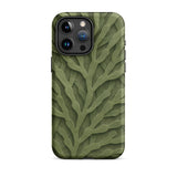 Coque Iphone Motif Feuille Verte Intriquée, 15 Pro Max / Mat, Coques de Téléphone Portable, Toby Leon