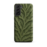 Intricate Green Leaf Pattern Phone Case, Samsung Galaxy S21 Plus / Matte, Mobile Cases, Toby Leon